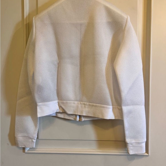 EUROPEAN FASHION: MAX AND CO White Mesh Bomber Jacket - Picture 2 of 9